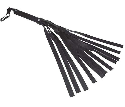 Sportsheets Sensual Exploration Sex & Mischief Faux Leather Flogger 24 Inch - Whips And Crops