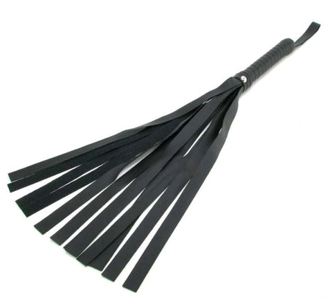 Sportsheets Sensual Exploration Sex & Mischief Faux Leather Flogger 24 Inch - Whips And Crops