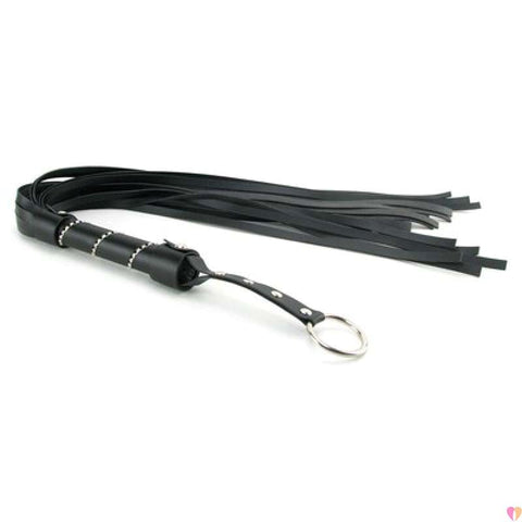 Sportsheets Sex & Mischief Jeweled Flogger Faux Leather BDSM Impact Tool - Whips And Crops