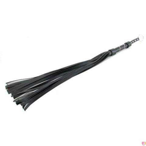 Sportsheets Sex & Mischief Jeweled Flogger Faux Leather BDSM Impact Tool - Whips And Crops