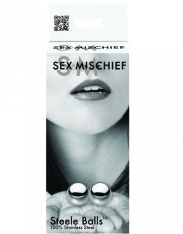 Sportsheets Sex & Mischief Kegel Steele Balls Weighted Steel Duo - Anal Beads and Balls