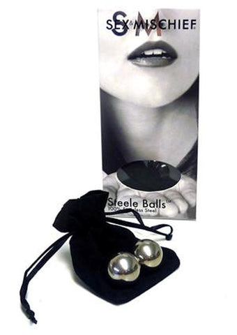Sportsheets Sex & Mischief Kegel Steele Balls Weighted Steel Duo - Anal Beads and Balls