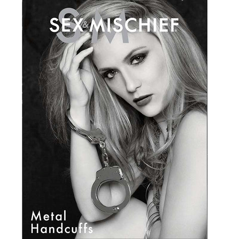 Sportsheets Sex & Mischief Metal Handcuffs Restraint Play System - Cuffs and Restraints