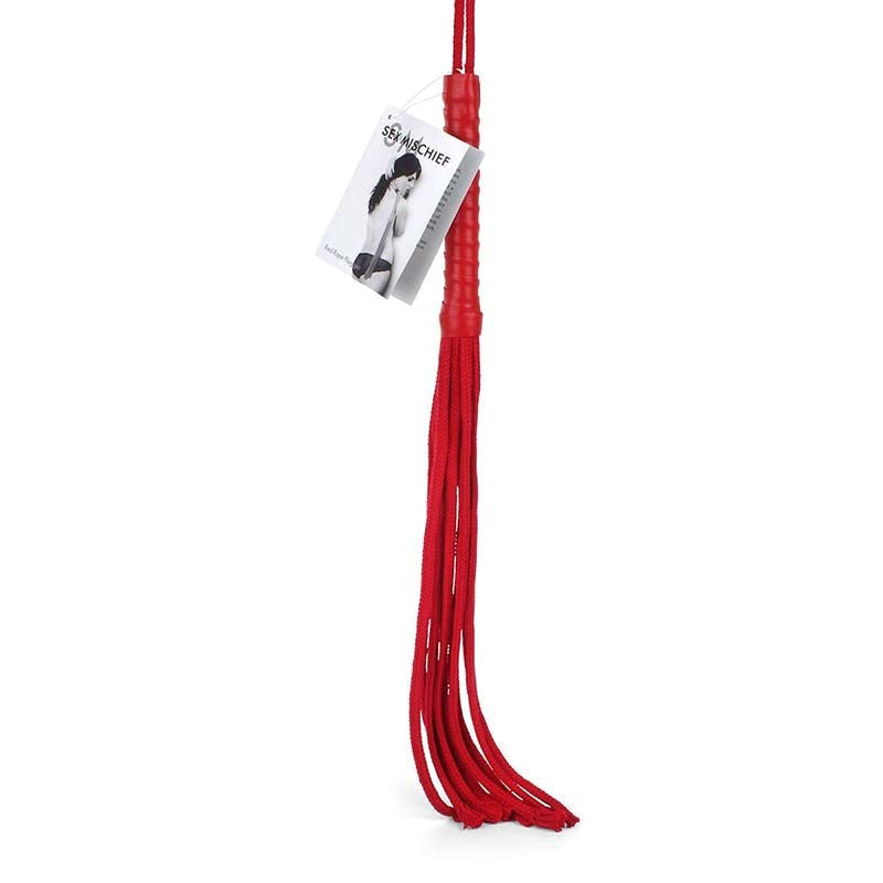 Sex & Mischief Rope Flogger Get Erection Rings - - Whips And Crops