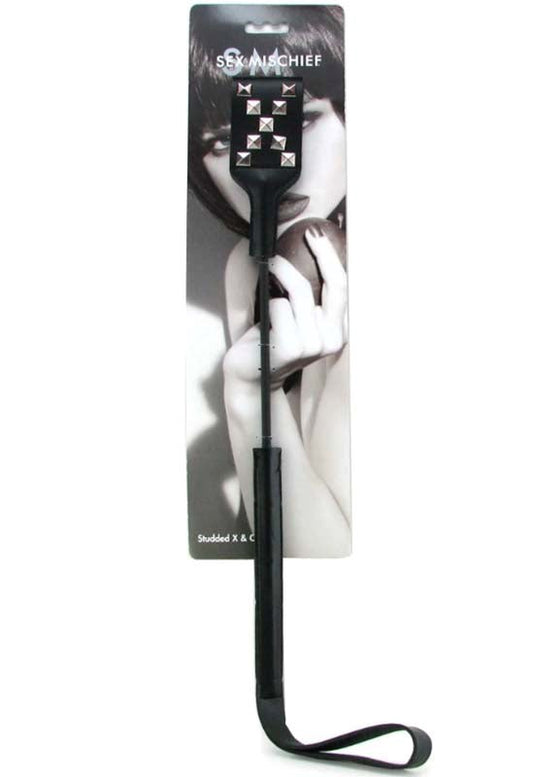 Sex & Mischief Studded Xo Bondage Crop - - Whips And Crops