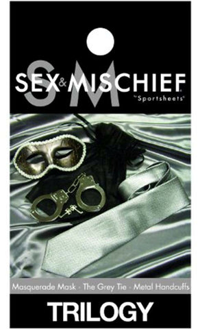 Sportsheets Sex & Mischief Trilogy Kit Bondage and Sensory Play Set - Bondage Kits