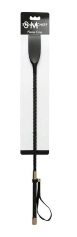 Sportsheets Sex and Mischief Please Crop Vegan Leather Impact Toy - Whips And Crops