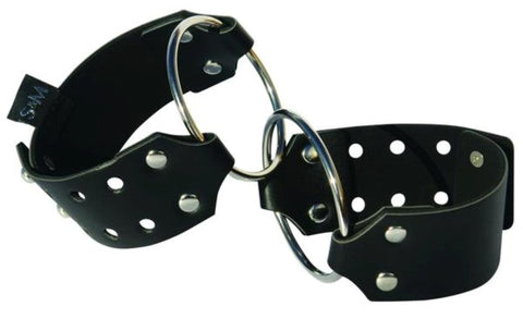 Sportsheets Sex and Mischief Ring Cuffs Premium Vegan Leather Restraints - Cuffs and Restraints