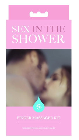 Sportsheets Sex in the Shower Finger Massager Kit with Dual Textured Sleeves - Finger and Tongue Vibrators