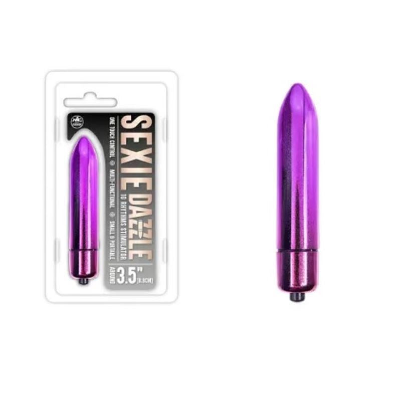 NANMA Corporation Sexie Dazzle Metallic Purple Bullet Vibrator 10 Rhythms - - Bullet Vibrators