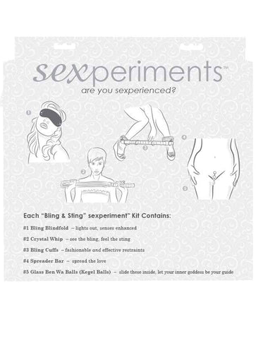 Sportsheets Sexperiments Bling and Sting Kit with Crystal Restraints - Whips And Crops