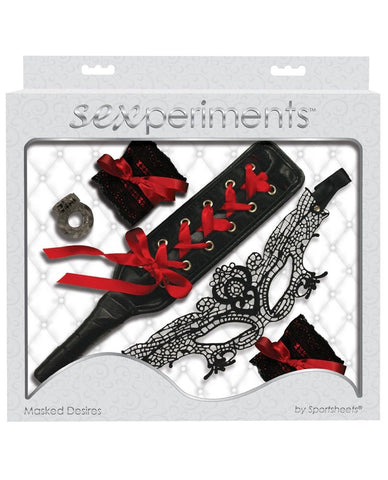 Sportsheets Sexperiments Masked Desires Kit for BDSM Roleplay - Masks And Blindfolds