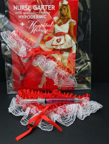 Hua Novelties Sexy Nurses Garter with Medical Fantasy Role Play Accessory - Fancy Dress Ups