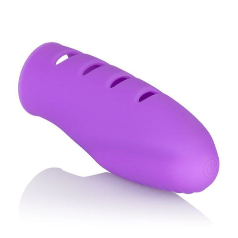 California Exotics Shanes World Finger Banger Adult Massager with Ribbed Sleeve - Finger and Tongue Vibrators