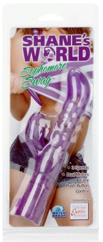California Exotics Shanes World Sophomore Swag In Purple Dual Motor Rabbit - Rabbit Vibrators