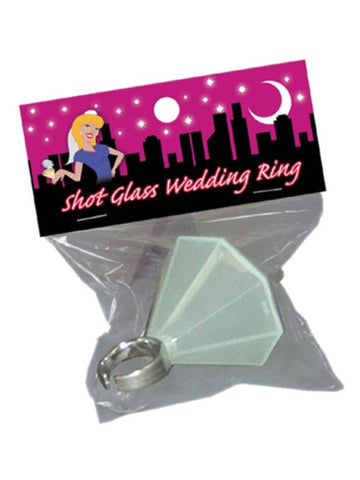 Kheper Games Shot Glass Wedding Ring Drinking Accessory - Bachelorette and Bucks