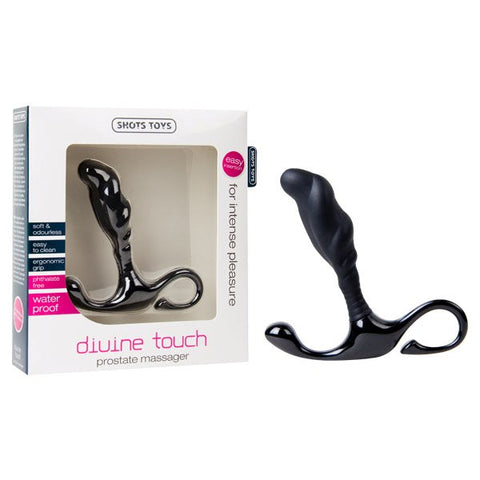 Shots Toys Divine Touch Silicone Prostate Massager Curved Design - Prostate Toys