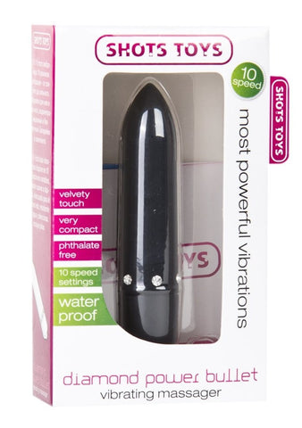 Shots Toys Diamond Power Bullet Vibrator with 10 Vibration Patterns - Bullet Vibrators