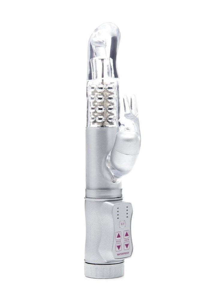 Shots Toys Rabbit Deluxe Silver Dual Motor Clitoral G Spot Vibrator - - Rabbit Vibrators