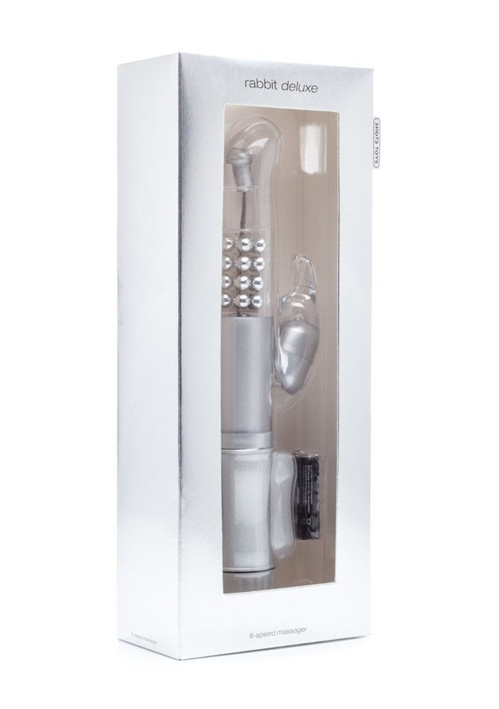 Shots Toys Rabbit Deluxe Silver Dual Motor Clitoral G Spot Vibrator - - Rabbit Vibrators