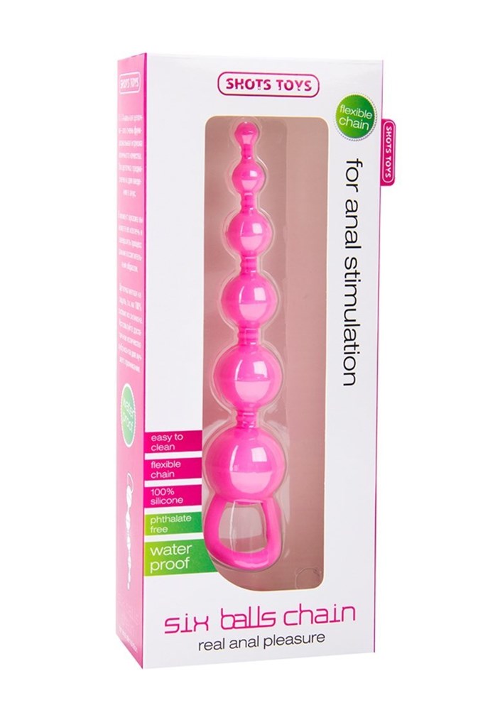 Shots Toys Six Balls Chain Your Harder Sex Gear - - Anal Beads and Balls