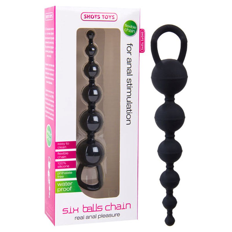 Shots Toys Six Balls Chain Your Harder Sex Gear - - Anal Beads and Balls