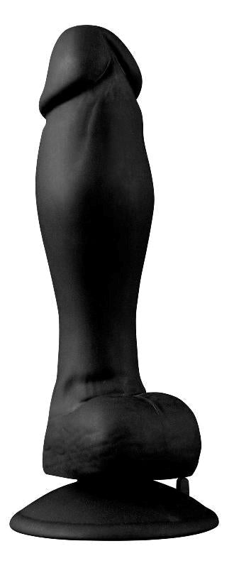 NANMA Corporation Shove Up 6 Silicone Dong With Suction Cup Black Premium Dildo - - Realistic Dildos