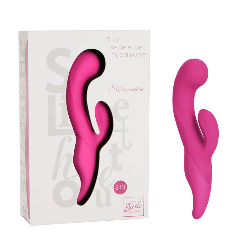 California Exotics Silhouette S13 Pink Dual Motor Clitoral Vibrator - - G-Spot Vibrators