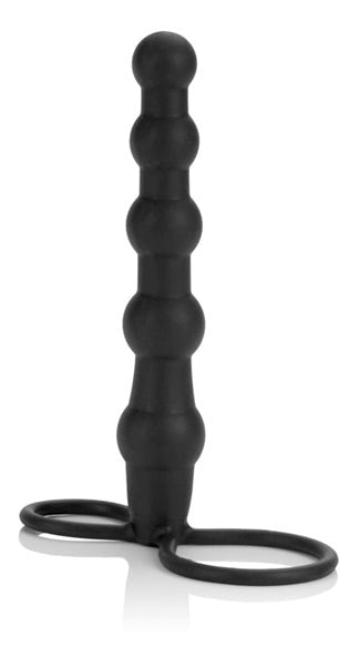 California Exotics Silicone Beaded Double Rider Anal Beads Dual Loop - - Strap On Sextoys