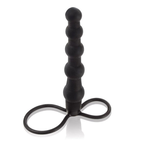 California Exotics Silicone Beaded Double Rider Anal Beads Dual Loop - Strap On Sextoys