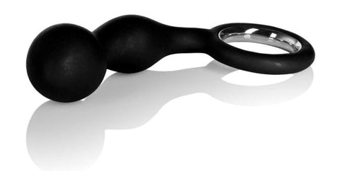 California Exotics Silicone Booty Exciter Anal Probe with Retrieval Ring - Prostate Toys