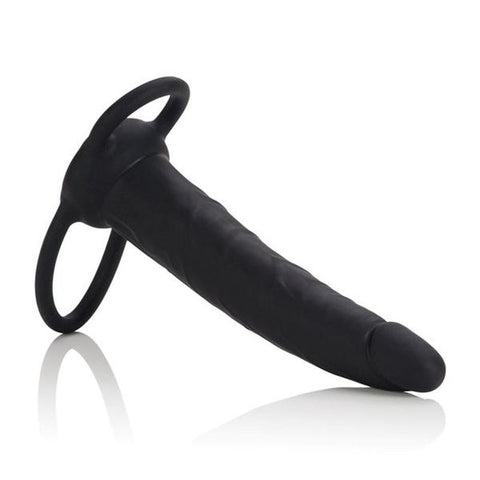 California Exotics Silicone Double Rider Dual Ring Cock Ring - Strap On Sextoys