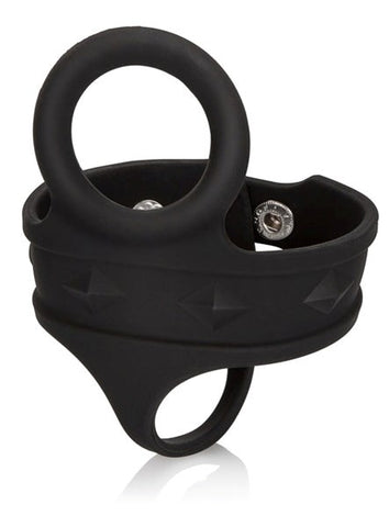 California Exotics Silicone Tri Snap Ball Spreader with Weighted Ball - Ball and Cock Toys