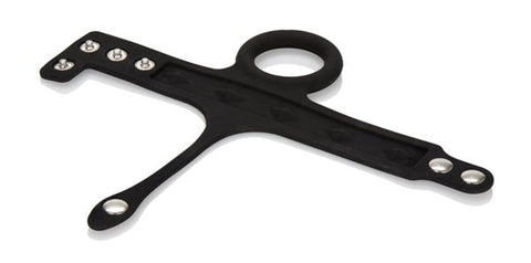 California Exotics Silicone Tri Snap Ball Spreader with Weighted Ball - Ball and Cock Toys