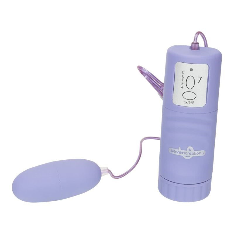 Seven Creations Silky Finish Ultra 7 Bullet Vibrator with 7 Patterns - - Remote Control Vibrators