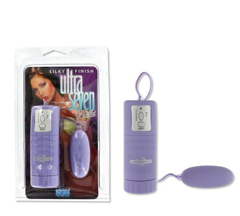Seven Creations Silky Finish Ultra 7 Bullet Vibrator with 7 Patterns - - Remote Control Vibrators