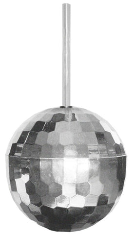 Kheper Games Silver Disco Ball Cup 16oz Party Drinkware with Lid and Straw - Sex Games, Coupons and Tricks
