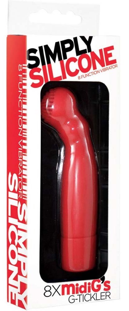 Icon Brands Simply Silicone 8X Midi Gs G Tickler Waterproof G Spot Vibrator - - G-Spot Vibrators