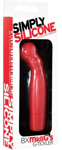 Icon Brands Simply Silicone 8X Midi Gs G Tickler Waterproof G Spot Vibrator - G-Spot Vibrators