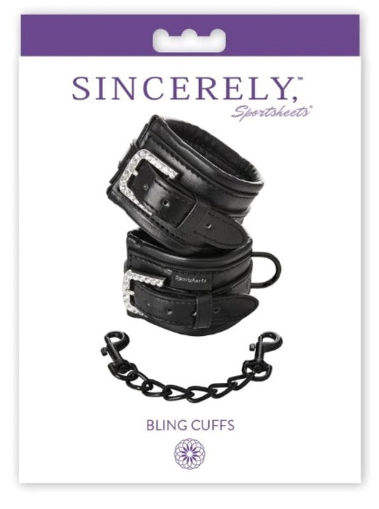 Sportsheets Sincerely Bling Cuffs Restraints with Sparkling Design - - Cuffs and Restraints