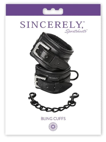 Sportsheets Sincerely Bling Cuffs Restraints with Sparkling Design - Cuffs and Restraints