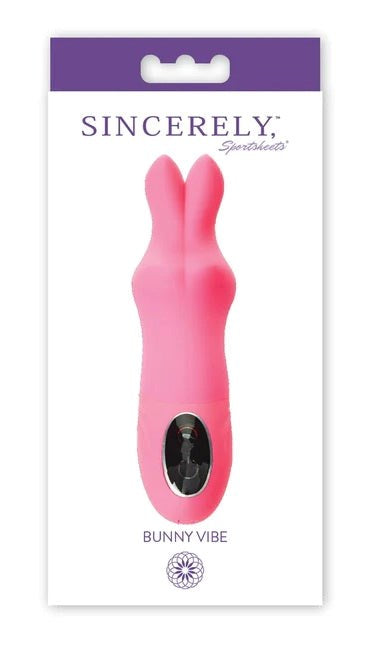 Sportsheets Sincerely Bunny Pink Vibrator with 3 Speeds 7 Patterns Clitoral - - Personal Massagers