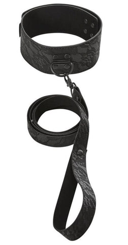 Sportsheets Sincerely Locking Lace Collar and Leash with Secure Lock - Collars and Leads