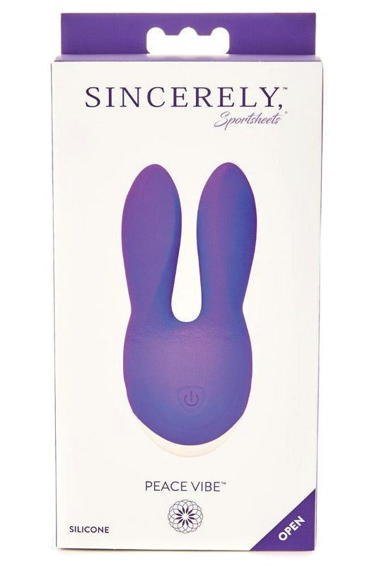 Sportsheets Sincerely Peace Vibe Purple Dual Motor Clitoral Vibrator - Personal Massagers