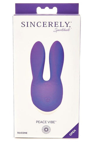 Sportsheets Sincerely Peace Vibe Purple Dual Motor Clitoral Vibrator - Personal Massagers