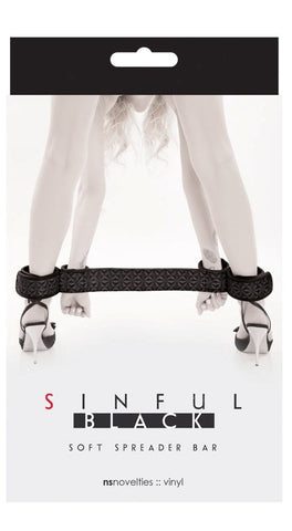 NS Novelties Sinful Soft Spreader Bar with Adjustable Velcro Cuffs - Spreaders and Hangers
