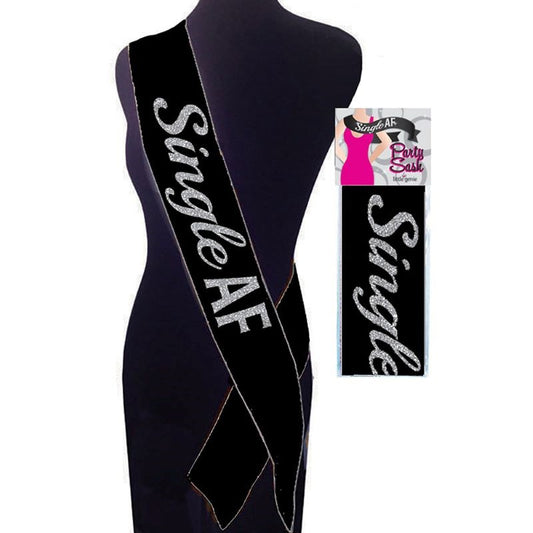 Little Genie Single AF Sash Bold Independence Statement Accessory - - Party Gifts and Novelties