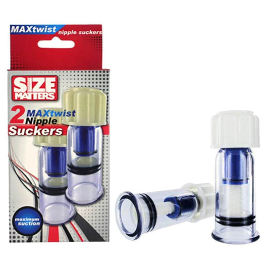 XR Brands Size Matters Customizable Nipple Pleasure Suckers Adjustable Suction - - Breast and Nipple Toys