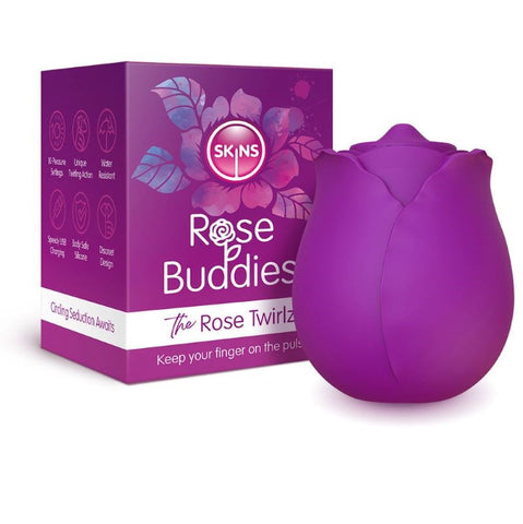 Skins Touch Skins Rose Buddies The Rose Twirlz Clitoral Vibrator - Finger and Tongue Vibrators