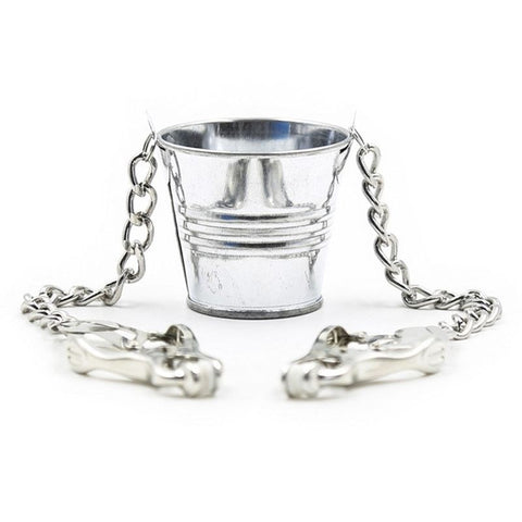 BDStyle Slave Bucket Labia and Nipple Clamps with Weighted Buckets - Breast and Nipple Toys